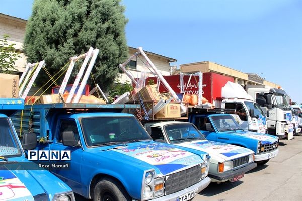 اعزام کاروان تجهیزات و وسایل ورزشی به مناطق ۲۴گانه آموزش و پرورش استان