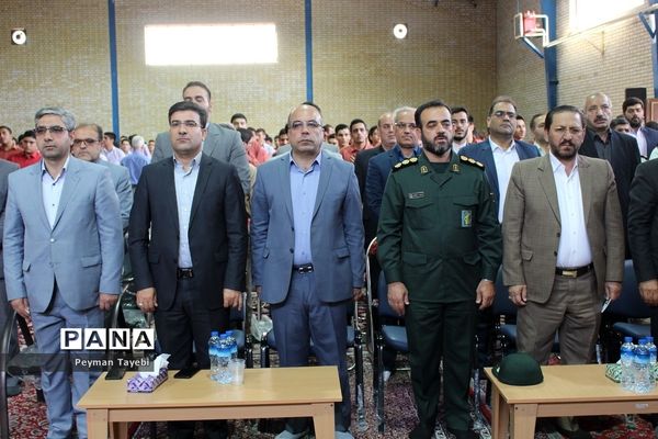 آیین نمادین زنگ مهر و مقاومت در دبیرستان محمد رسول الله سمنان-1