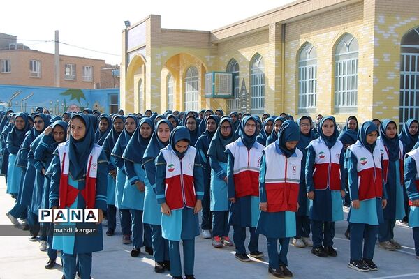 صبحگاه مشترک تشکیلات دانش‌آموزی در یزد