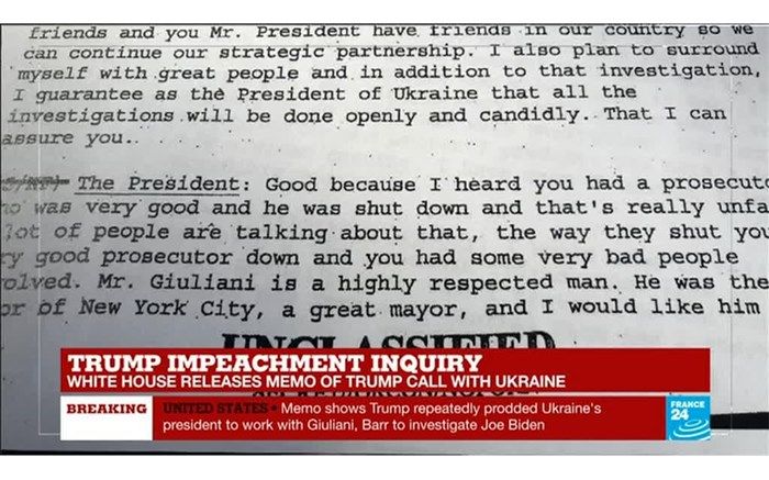 انتشار متن مکالمه ترامپ با رئیس جمهوری اوکراین به بمب خبری تبدیل شد