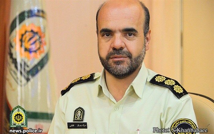 حضور فرماندهان و مسئولان پلیس قم در دفتر نظارت همگانی (197) در هفته ناجا