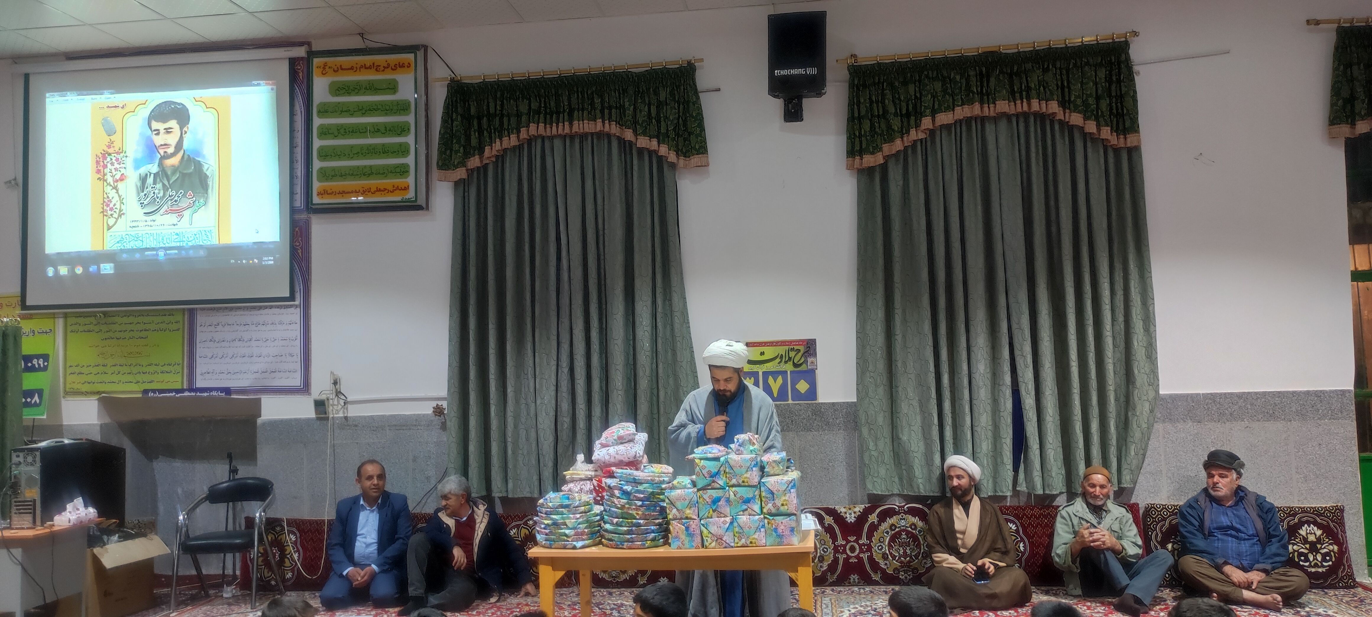 حضور ۷٠ دانش‌آموز  معتکف در مسجد امام رضا(ع)، رضا آباد شرقی شیروان