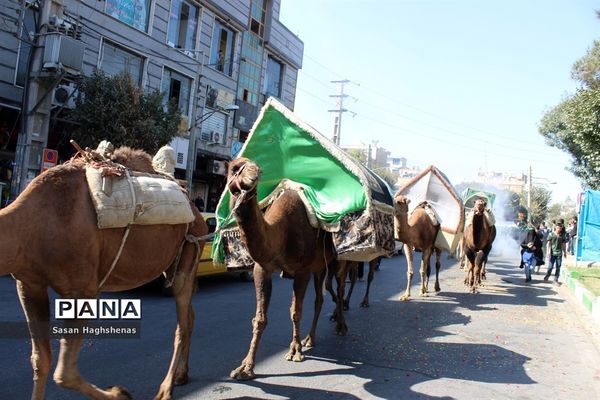 حرکت نمادین کاروان اسرای کربلای حسینی در اسلامشهر