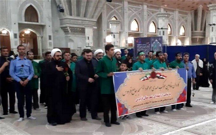 بدرقه موکب‌داران اربعین از حرم مطهر امام راحل(ره)