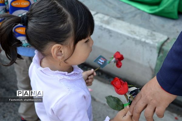 برپایی اولین موکب دانش‌آموزی درشهرستان فیروزکوه
