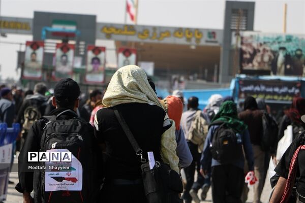 عبور زائران اربعین حسینی از مرز بین المللی شلمچه