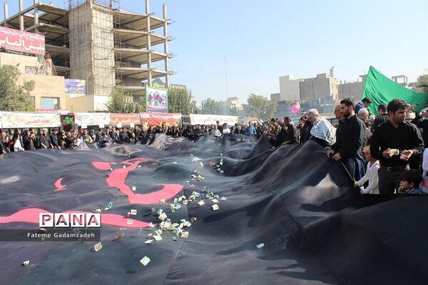 شورحضورعاشقان حسینی جامانده ازسفرکربلا درراهپیمایی اربعین شهرری