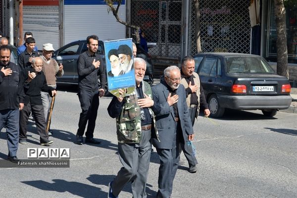 پیاده روی دلدادگان اربعین حسینی درفیروزکوه