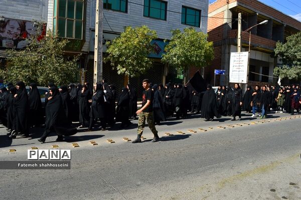 پیاده روی دلدادگان اربعین حسینی درفیروزکوه