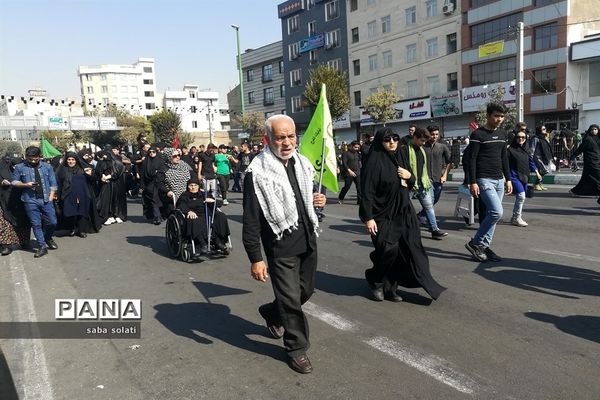 راهپیمایی عاشقان امام حسین(ع) ویاران باوفایش درشهرری