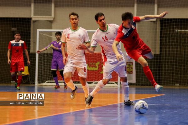 دیدار تیم‌های ایران و قرقیزستان از سری بازی‌های مرحله مقدماتی فوتسال آسیا