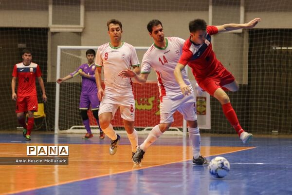دیدار تیم‌های ایران و قرقیزستان از سری بازی‌های مرحله مقدماتی فوتسال آسیا