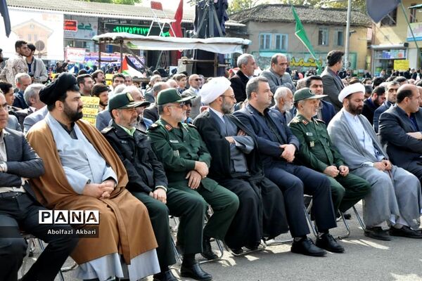 راهپیمایی روز 13 آبان در مرکز مازندران