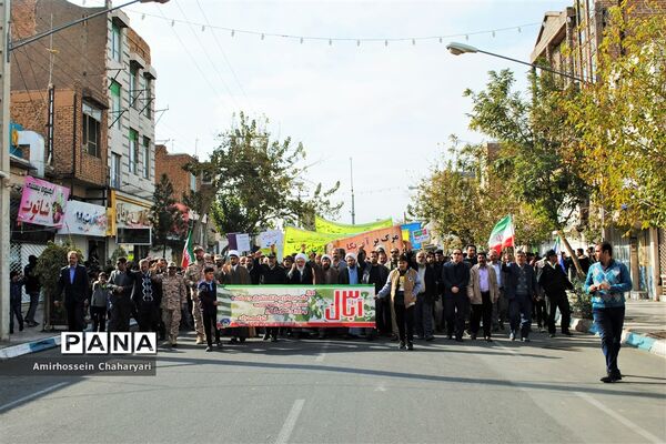 برگزاری راهپیمایی روز 13 آبان در شهرستان تایباد