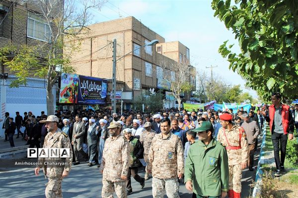 برگزاری راهپیمایی روز 13 آبان در شهرستان تایباد