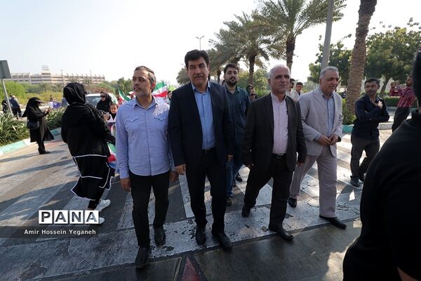 مراسم راهپیمایی 13 آبان در جزیره کیش