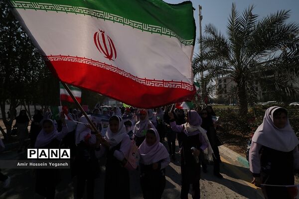 مراسم راهپیمایی 13 آبان در جزیره کیش