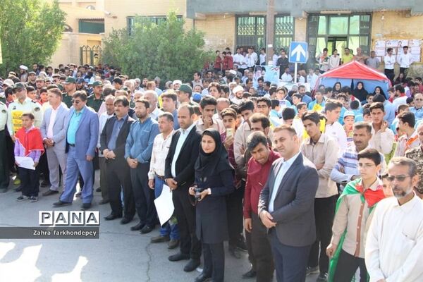 راهپیمایی روز 13 آبان در دشتستان
