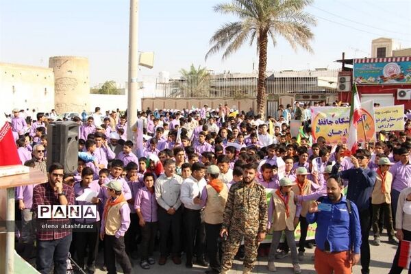 راهپیمایی روز 13 آبان در دشتستان