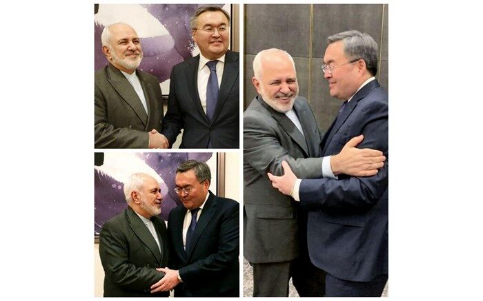 رایزنی ظریف با وزیر امورخارجه قزاقستان + تصویر