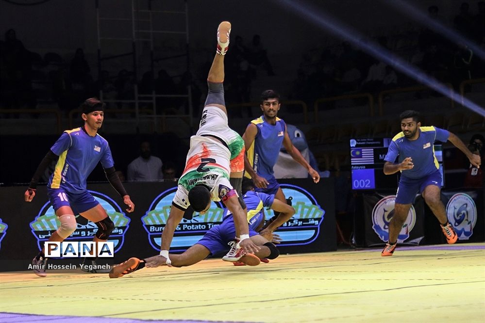 برگزاری بازی ایران و مالزی از مسابقات کبدی قهرمانی جوانان جهان