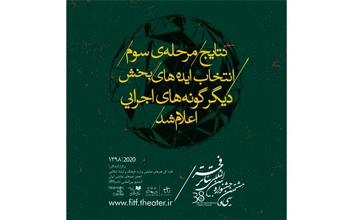 آثار مرحله سوم بخش دیگرگونه‌های اجرایی در سه دسته‌بندی معرفی شدند