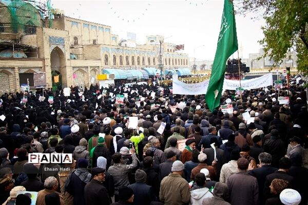راهپیمایی مردم مشهد در محکومیت اقدامات اخیر آشوب طلبان