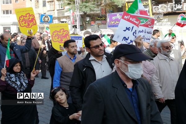 راهپیمایی مردم اهواز در حمایت از اقتدار و امنیت کشور