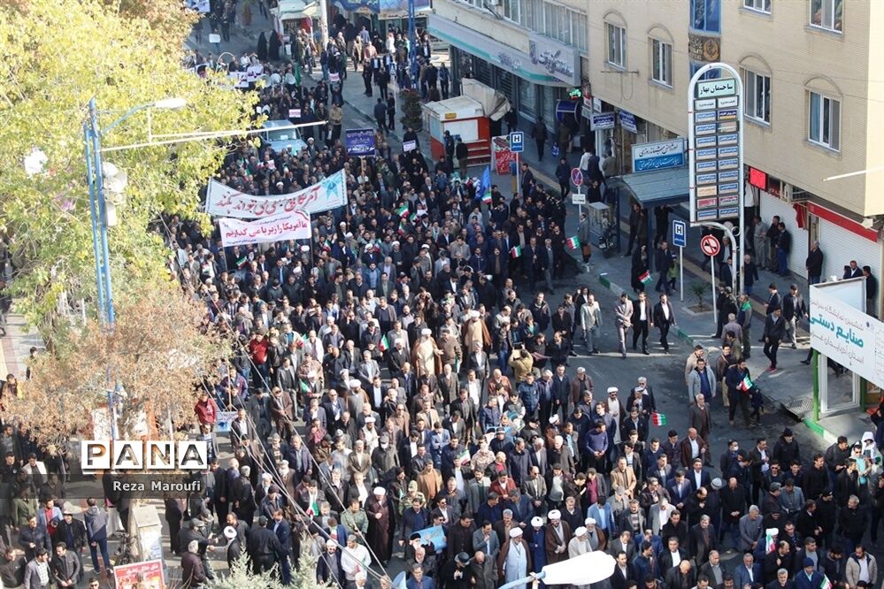 راهپیمایی مردمی اعلام انزجار مردم  ارومیه  از آشوبگران