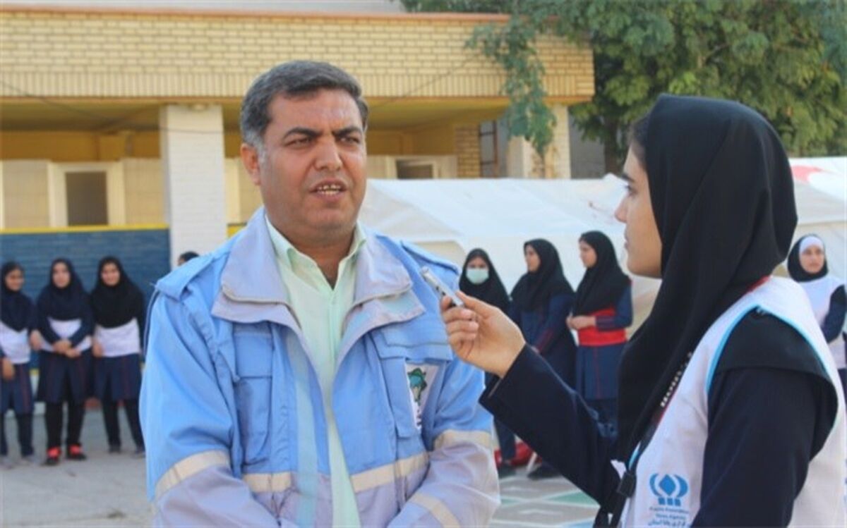 بیست و یکمین مانورسراسری زلزله با شعار مدرسه ایمن- جامعه تاب آوردر بوشهر برگزار شد