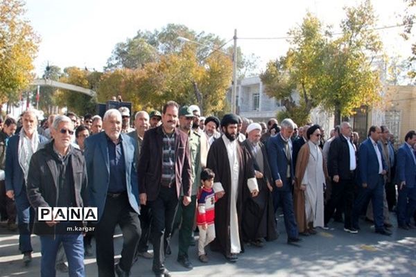 راهپیمایی حمایت از اقتدار و امنیت درابرکوه