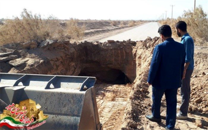 آغاز مرمت جاده آسیاب دو سنگی محمدآباد میبد