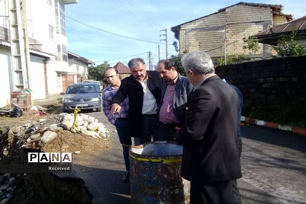 بازدید مسئولان استانی از روند اجرای پروژه‌های حوادثی غرب مازندران