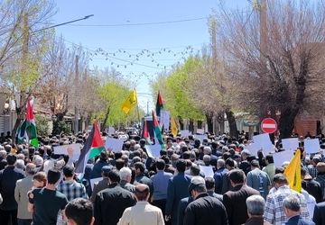 غریو بانگ بیداری اسلامی مردم آباده در روز قدس