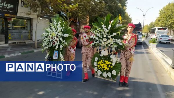 مراسم تشییع پیکر شهید جانباز «علی رفیعی» در کاشمر 