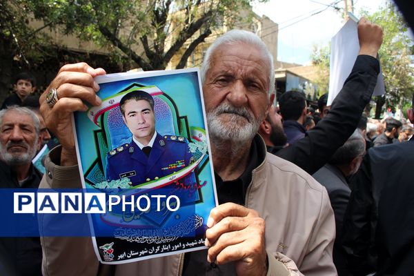 حضور پرشور مردم در آیین تشییع شهید خدمت سرهنگ دوم بهروز قدیمی در ابهر 