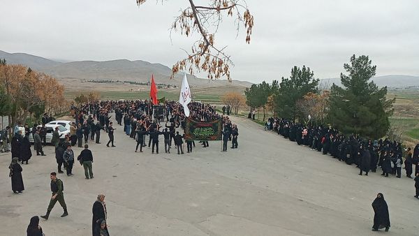 مراسم دسته روی و سینه زنی مردم آشخانه به مناسبت شهادت امام علی (ع)