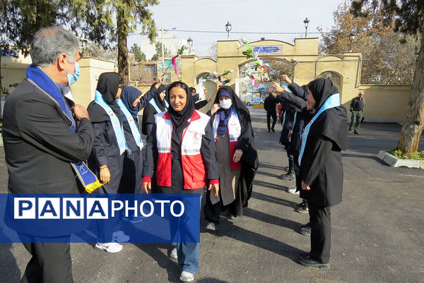 برگزاری مانور زلزله در هنرستان محمودیه شهرستان بجنورد 