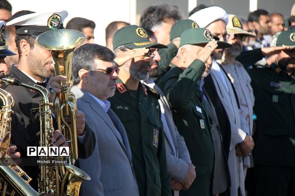 ورود پیکر مطهر دو شهید گمنام به استان هرمزگان