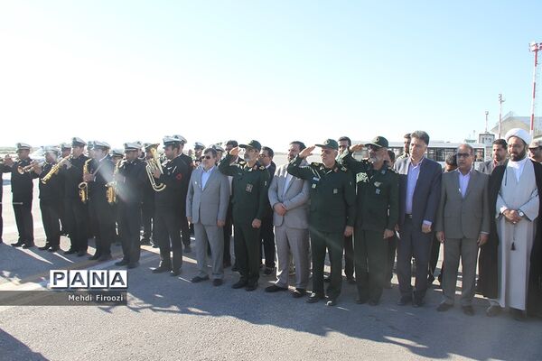 ورود پیکر مطهر دو شهید گمنام به استان هرمزگان