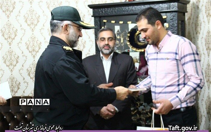 تجلیل از "سروان وحید حسن‌آبادی" جانشین فرمانده پاسگاه انتظامی شیرکوه شهرستان تفت