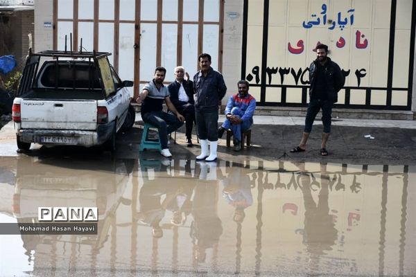 خیابانهای آبادان در محاصره آب گرفتگی