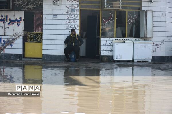 خیابانهای آبادان در محاصره آب گرفتگی