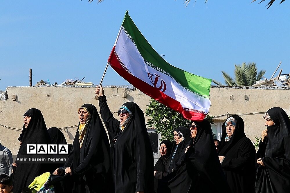 راهپیمایی حماسه 9 دی در جزیره کیش
