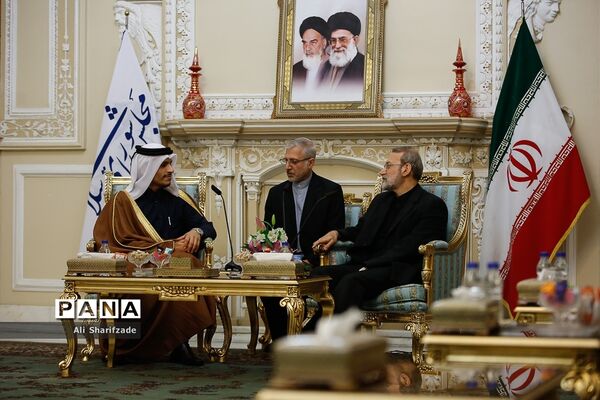 دیدار وزیر امور خارجه قطر با رئیس مجلس