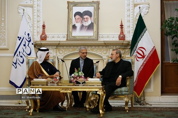 دیدار وزیر امور خارجه قطر با رئیس مجلس