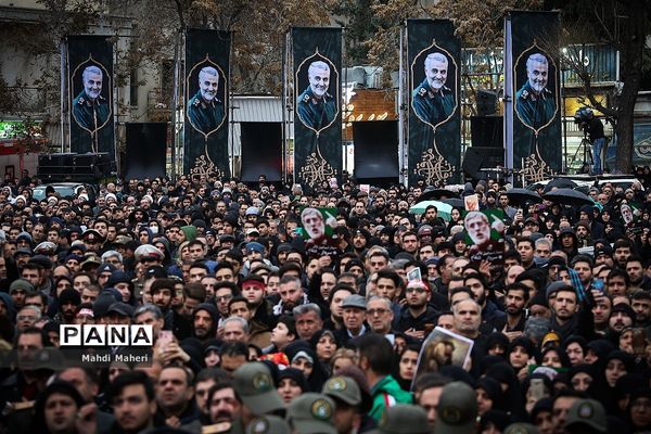 راهپیمایی دانشجویان تهران در پی شهادت سپهبد قاسم سلیمانی