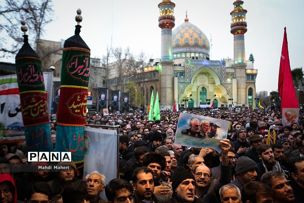 راهپیمایی دانشجویان تهران در پی شهادت سپهبد قاسم سلیمانی