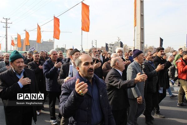 راهپیمایی مردم اسلامشهردرمحکومیت جنایت آمریکا و شهادت سردار سلیمانی
