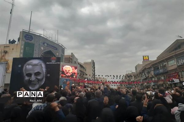 تجمع و سوگواری مردم اهواز به مناسبت شهادت سردار سلیمانی